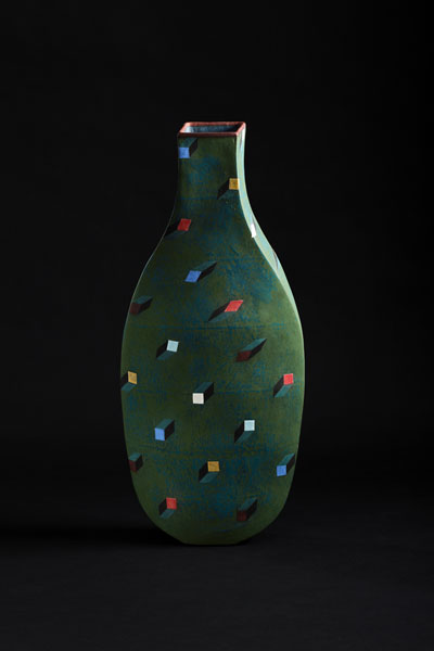 Water of Greeness Green Firework Vase. Please click to see an enlarged image