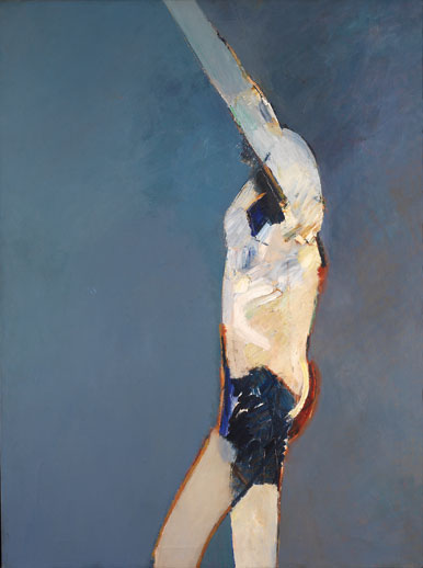 Standing Figure - Blue Background, 1963. Please click to see an enlarged image