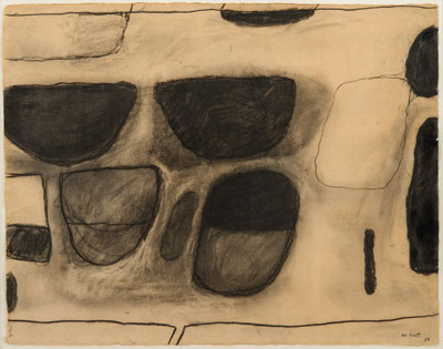 (Drawing) Charcoal on Paper, 1958. Please click to see an enlarged image
