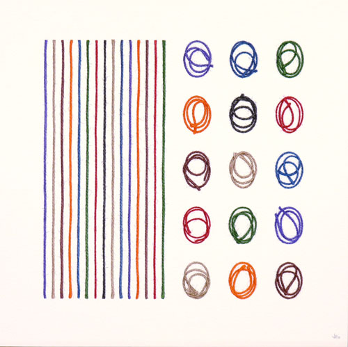 Two Halves, 2012<br />watercolour<br />38 x 38 cm